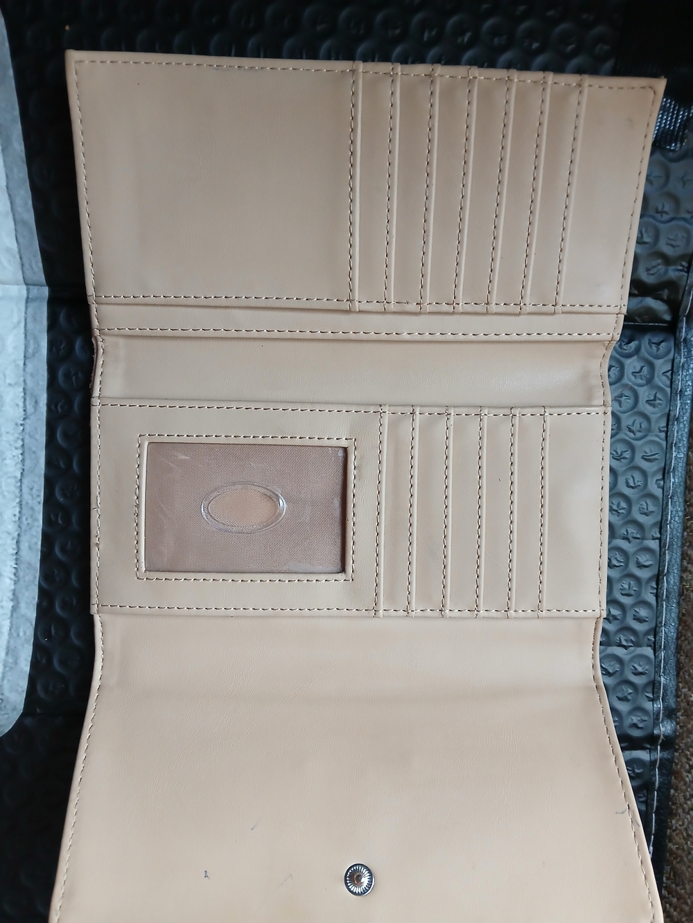 Guess Beige Embossed Logo Wallet - Picture 2 of 4